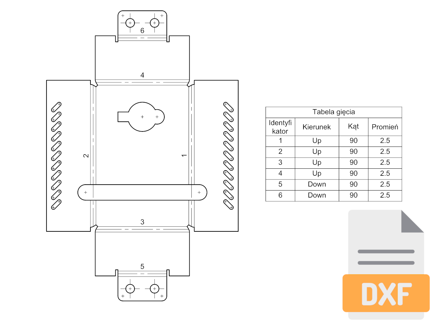 DXF DWG Element blachowy